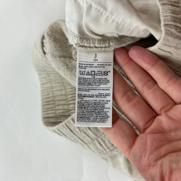 Old Navy Flax Linen Blend High Rise Wide Leg Pant S - Picture 5 of 7